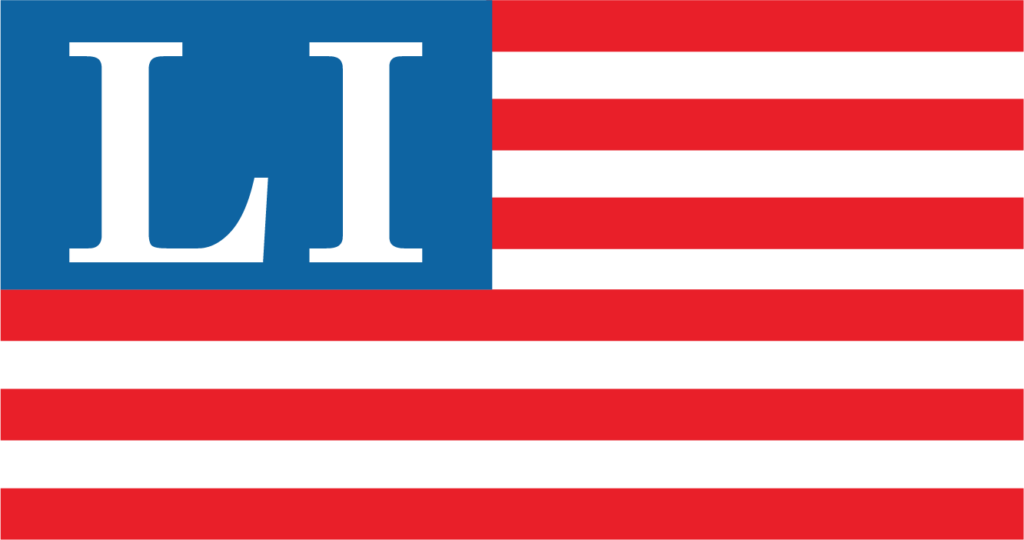 Legal Images Inc Logo - American Flag with LI in Blue
