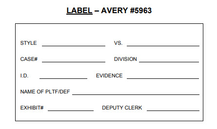 Hillsborough - Tampa Courthouse Exhibit Sticker Label